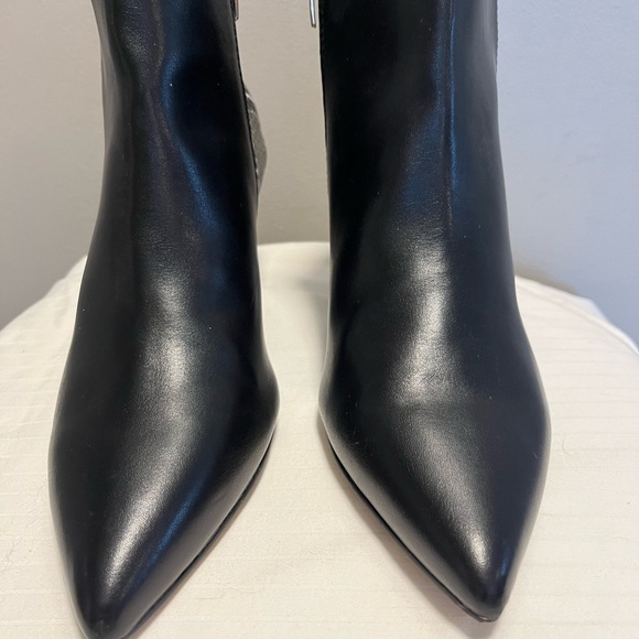 Black Booties with Snakeskin Detailing - Picture 3 of 8